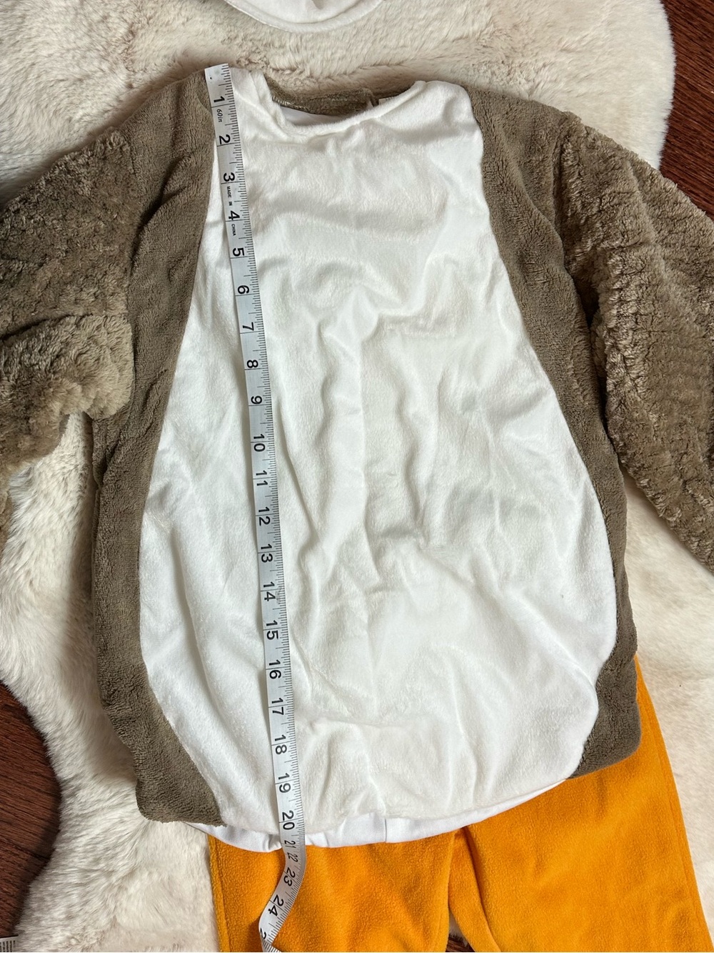 Star Wars Disney PORG Kids Costume - Brown/White/Orange size youth small 4-6 - Picture 14 of 16